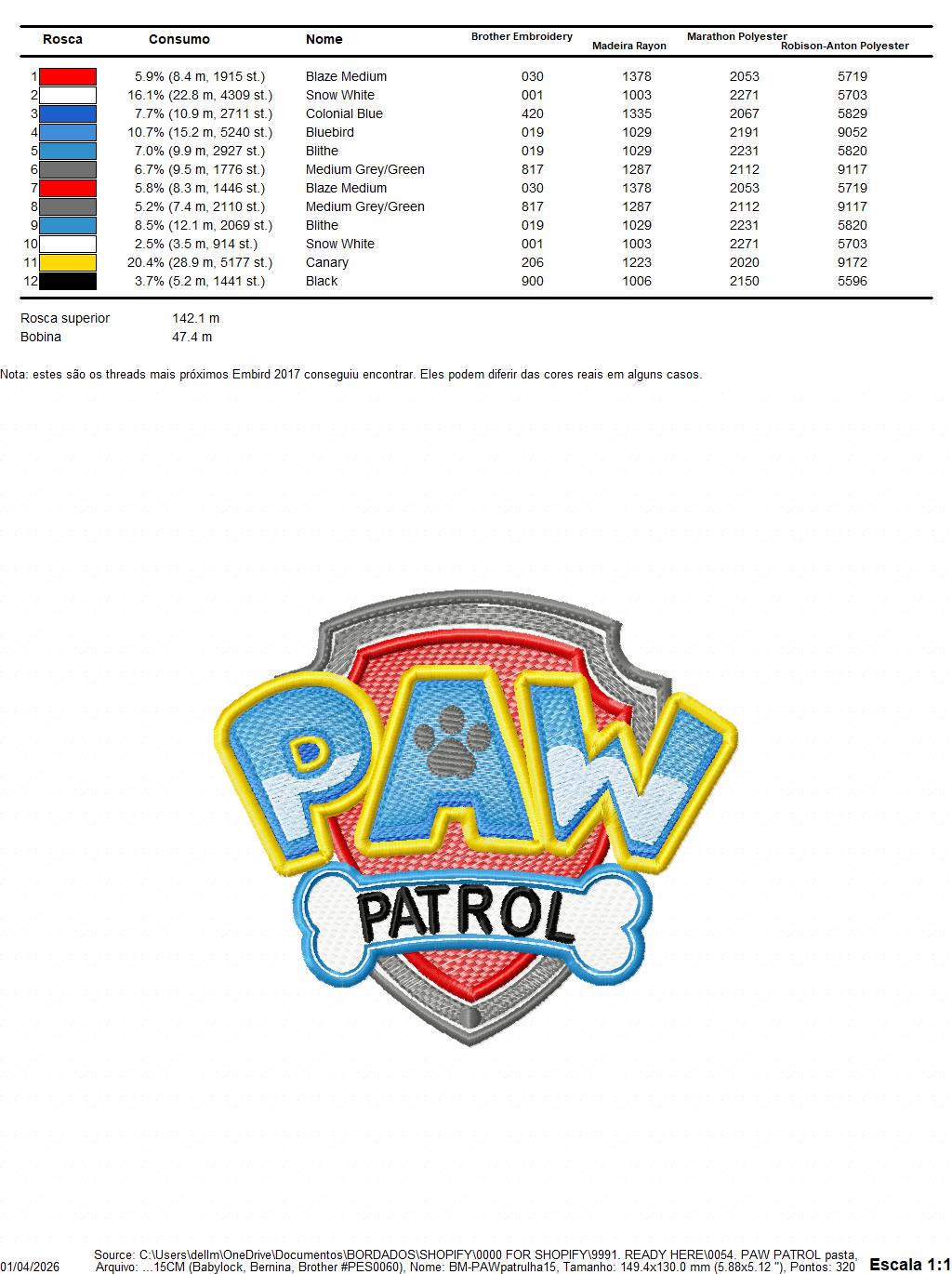 Paw Patrol embroidery designs - Paw Patrol Logo machine embroidery patterns - Baby Girl Boy file - Instant digital download pes jef dst exp hus vp3 - Zuma Chase Rubble Skye Marshall Everest Ryder Rocky - Marcia Embroidery