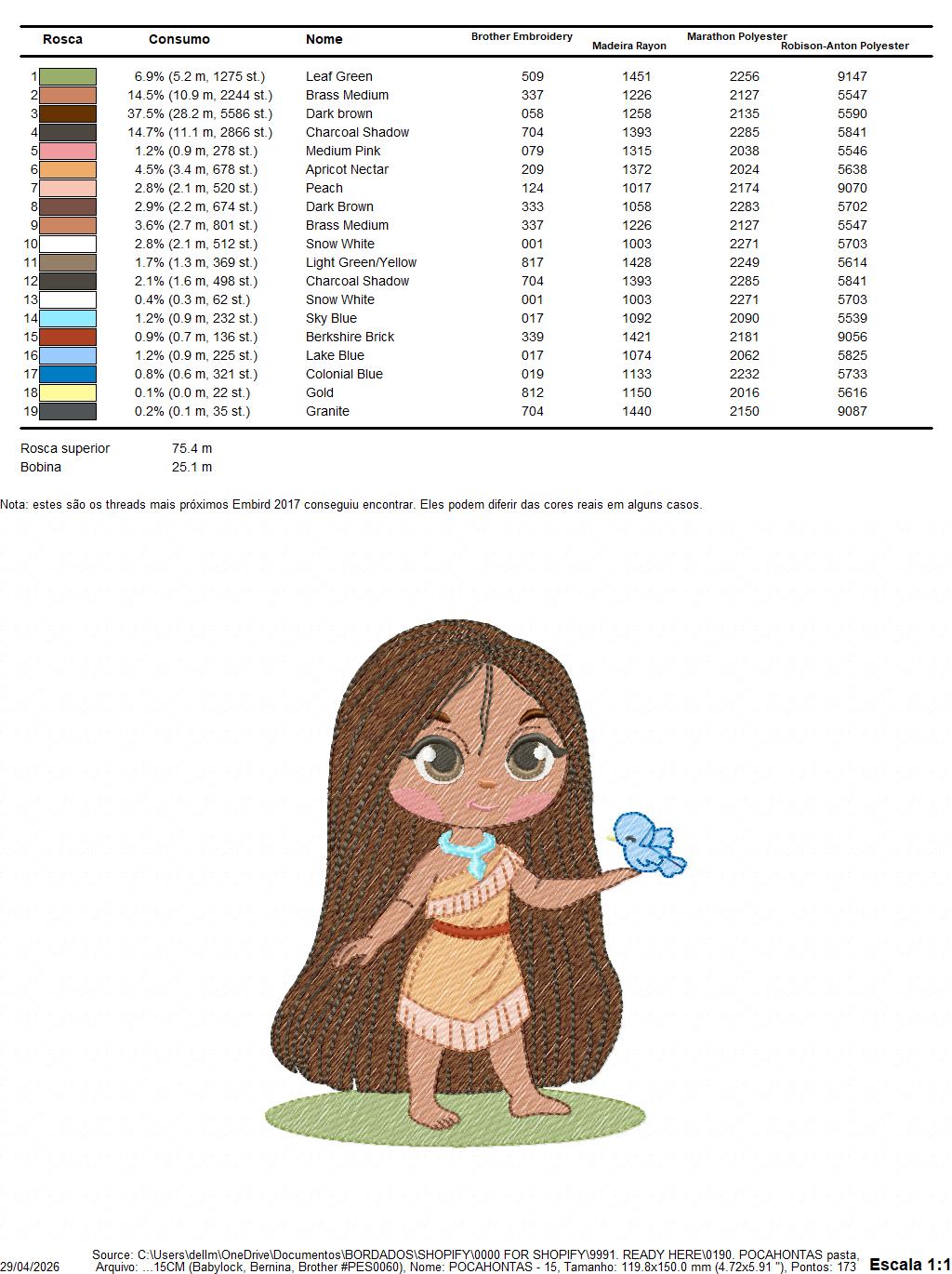 Pocahontas embroidery design - Disney Princess machine embroidery patterns - Instant digital download (Copy) Marcia Embroidery