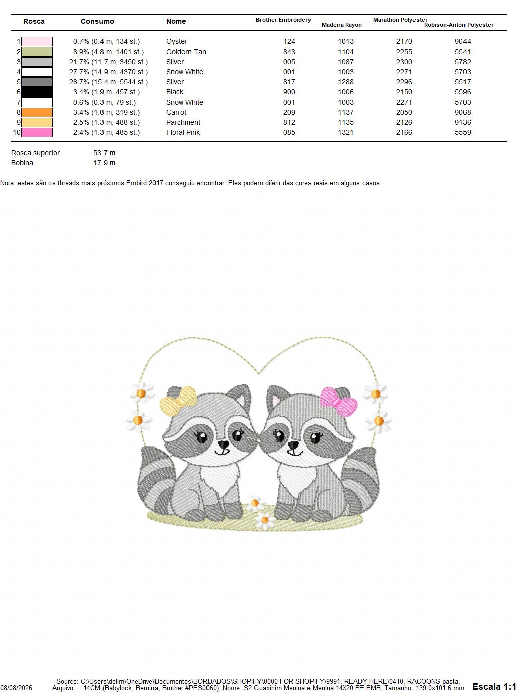 Girls Racoons embroidery designs - Woodland Forest Animal machine embroidery pattern - Raccoon Sisters - Instant download