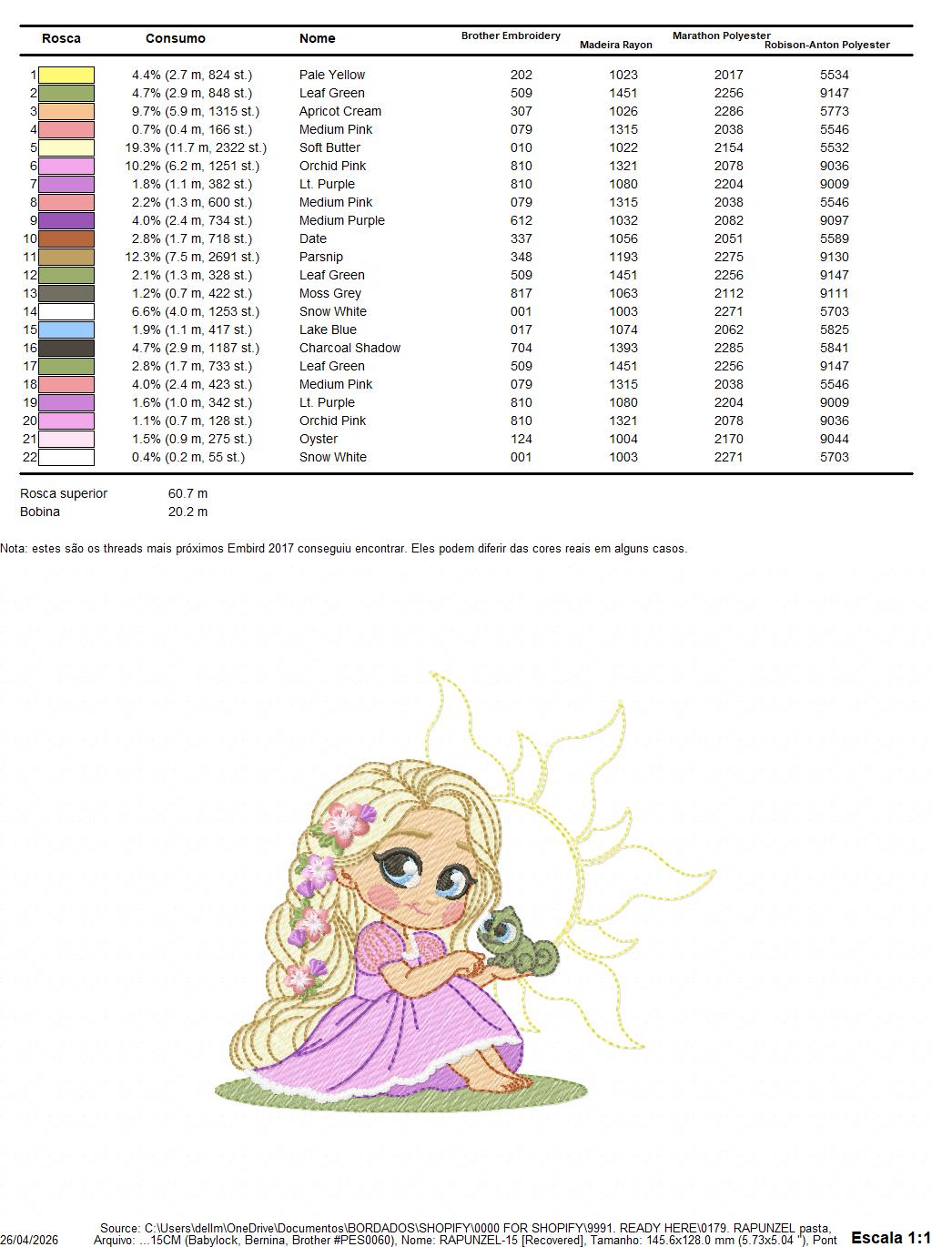 Rapunzel embroidery design - Disney Princess machine embroidery patterns - Baby Girl Princess design - Instant digital download (Copy) (Copy) Marcia Embroidery