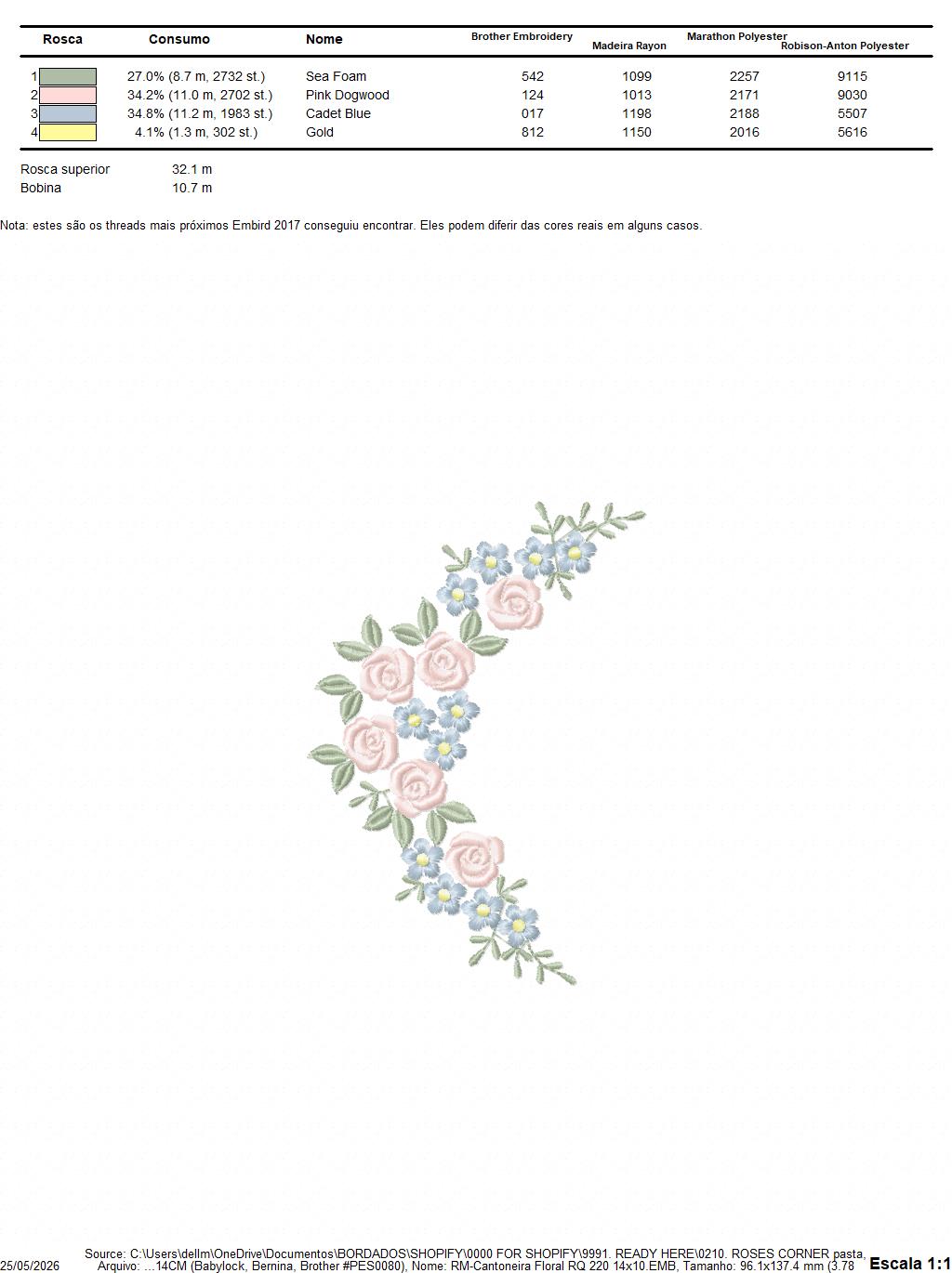 Roses Corner embroidery designs - Flower embroidery design machine embroidery pattern - Floral Frame embroidery file - instant download pes (Copy) Marcia Embroidery