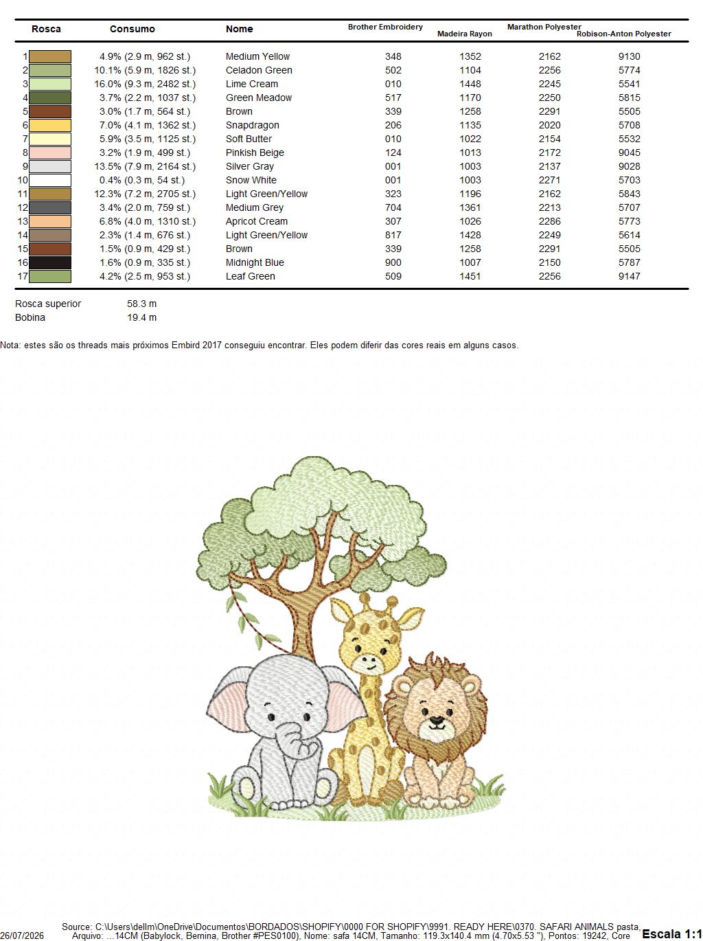 Safari Wild Animals embroidery design - Elephant Giraffe and Lion with tree machine embroidery pattern - Instant digital download pes jef dst