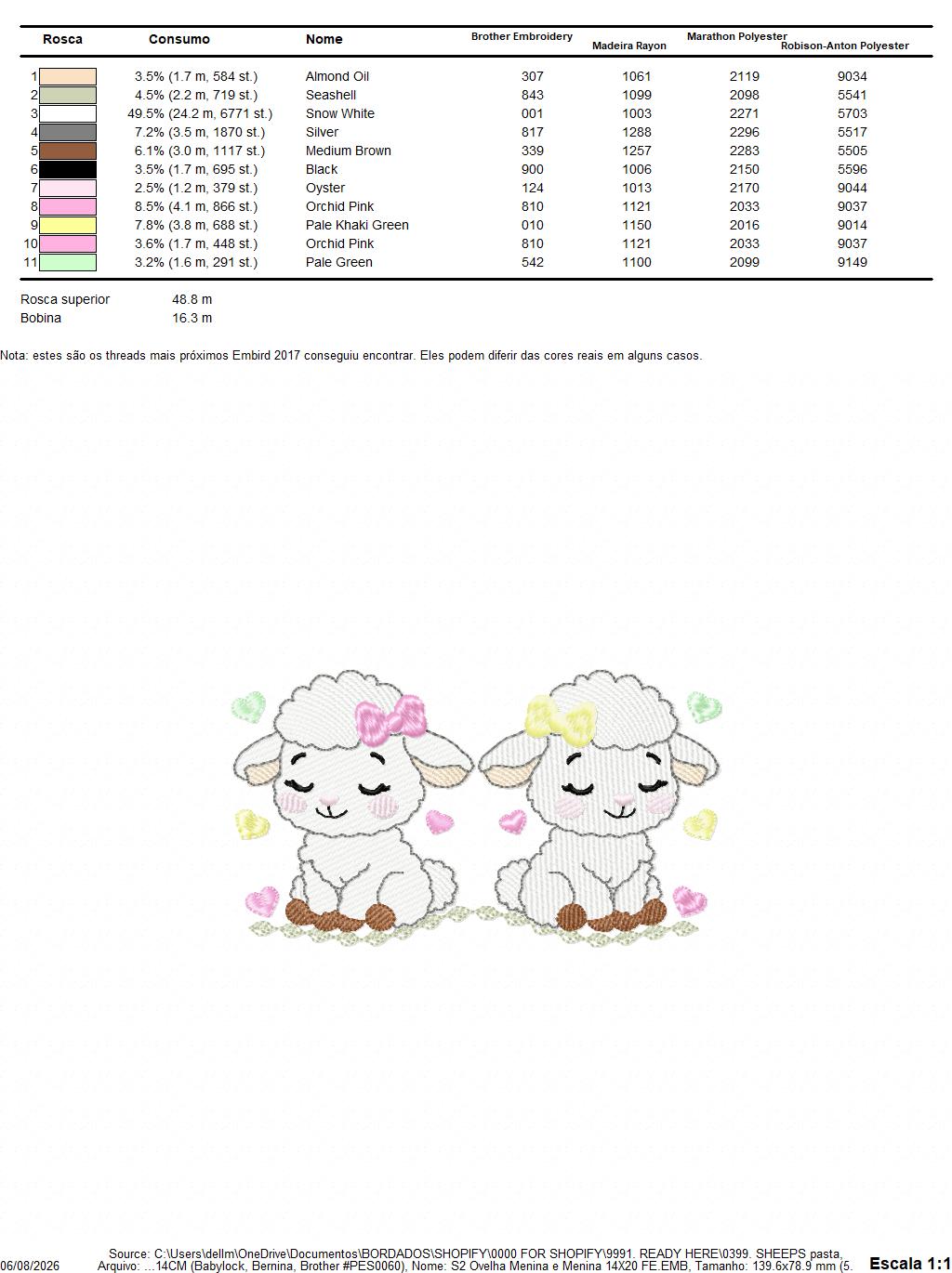 Sheep embroidery design - Farm Animal Lamb machine embroidery pattern - Newborn Baby Girl file - Instant digital download pes jef dst