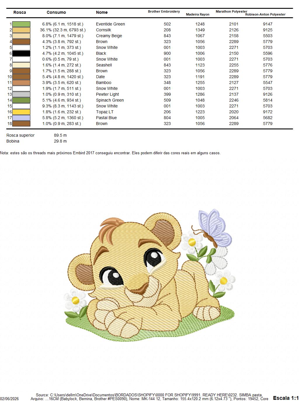 Lion King embroidery design - Simba with flowers machine embroidery pattern - Baby Boy and girl file - Instant digital download pes jef dst hus vp3
