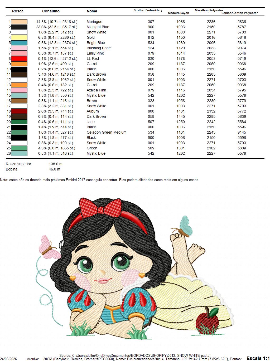 Snow White embroidery designs - Disney Princess machine embroidery patterns - Baby Girl  file - Instant digital download pes jef dst exp hus vp3 - Marcia Embroidery