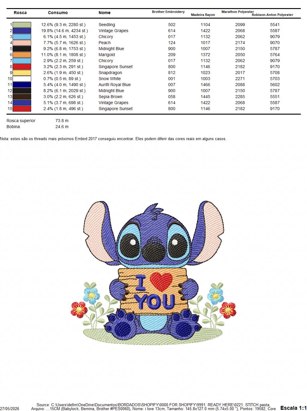Stitch embroidery design - Lilo and Stitch Cartoon machine embroidery pattern - Baby boy and girl file - Instant digital download pes jef (Copy) Marcia Embroidery