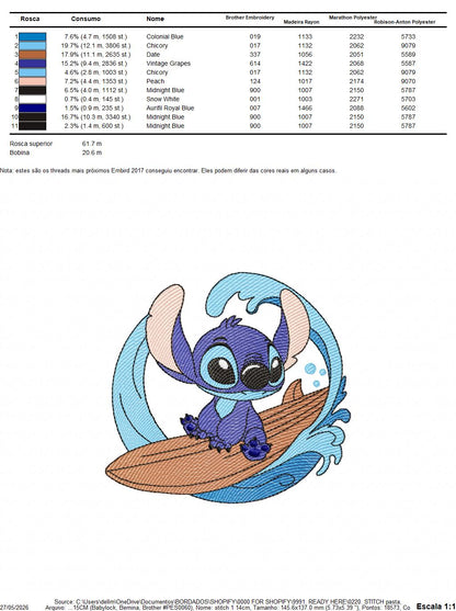Stitch embroidery design - Lilo and Stitch Cartoon machine embroidery pattern - Baby boy and girl file - Instant digital download pes jef (Copy) Marcia Embroidery