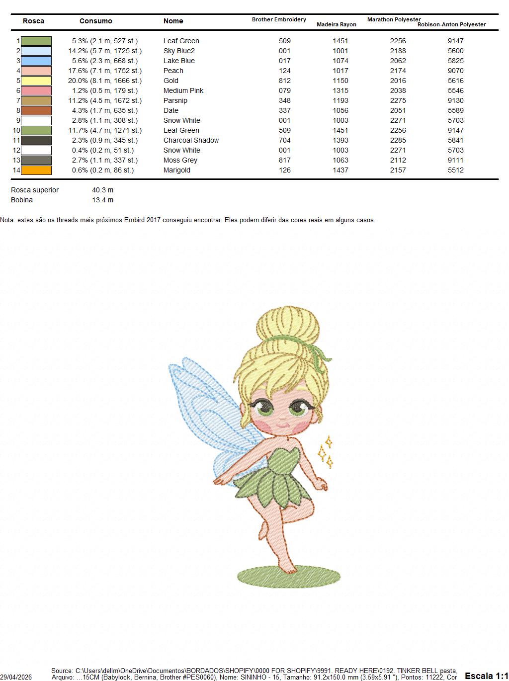 Tinker Bell embroidery design - Disney Princess machine embroidery patterns - Instant digital download (Copy) Marcia Embroidery