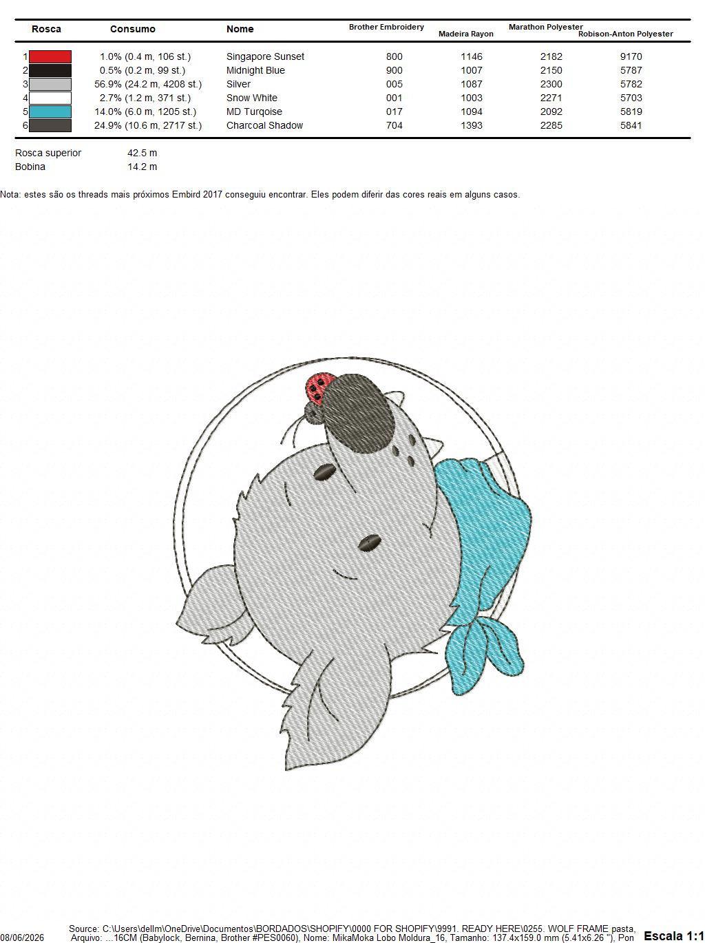 Wolf embroidery design - Happy Male Puppy machine embroidery pattern - Pet embroidery file - Instant digital download pes jef (Copy) Marcia Embroidery