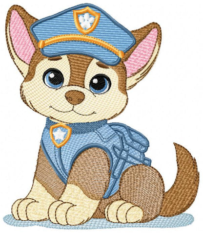 Paw Patrol embroidery designs - Dog Chase machine embroidery patterns - Baby Girl Boy file - Instant digital download pes jef dst exp hus vp3 - Zuma Chase Rubble Skye Marshall Everest Ryder Rocky - Marcia Embroidery