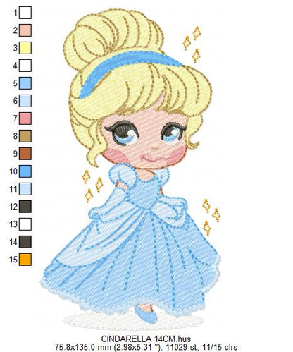Cindarella embroidery design - Disney Princess machine embroidery patterns - Instant digital download (Copy) (Copy) Marcia Embroidery