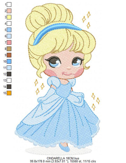 Cindarella embroidery design - Disney Princess machine embroidery patterns - Instant digital download (Copy) (Copy) Marcia Embroidery
