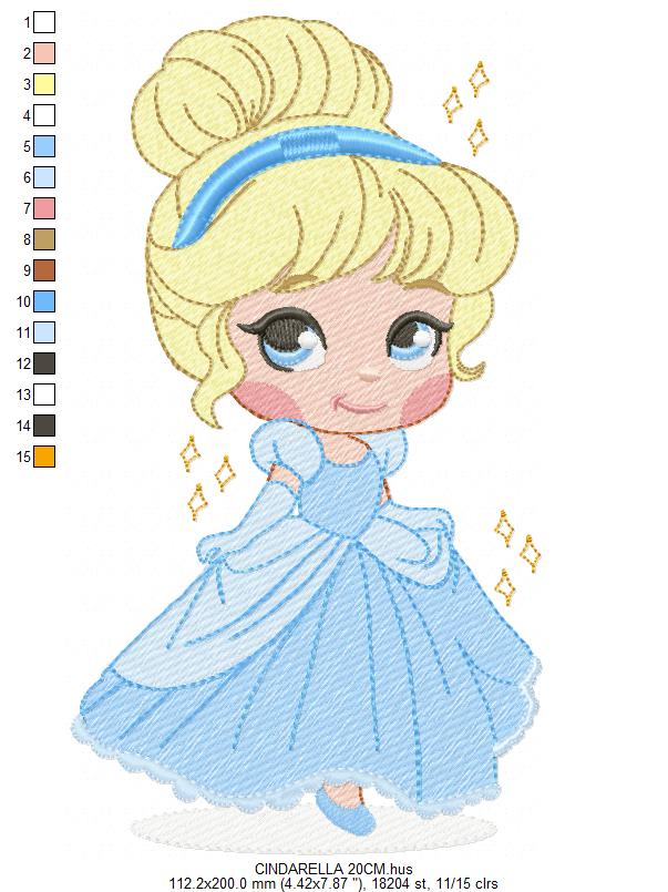 Cindarella embroidery design - Disney Princess machine embroidery patterns - Instant digital download (Copy) (Copy) Marcia Embroidery