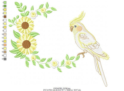 Hummingbird embroidery designs - Baby Girl Bird with flowers machine embroidery pattern - Instant digital download pes jef dst hus vp3 vip (Copy) Marcia Embroidery