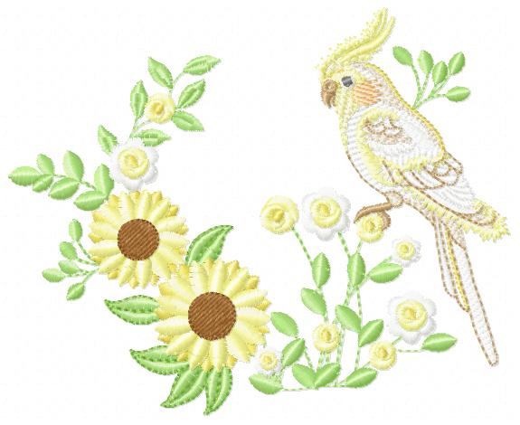 Hummingbird embroidery designs - Baby Girl Bird with flowers machine embroidery pattern - Instant digital download pes jef dst hus vp3 vip (Copy) Marcia Embroidery