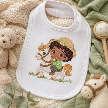 Cowboy Embroidery Design – Baby Boy Country Ranch Wrangler File (Instant Download)