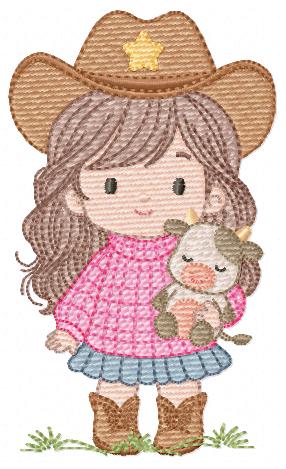 Cowgirl embroidery designs - Cowboy embroidery design machine embroidery pattern - Baby girl embroidery file - Farm cowboy hat wrangler (Copy) Marcia Embroidery
