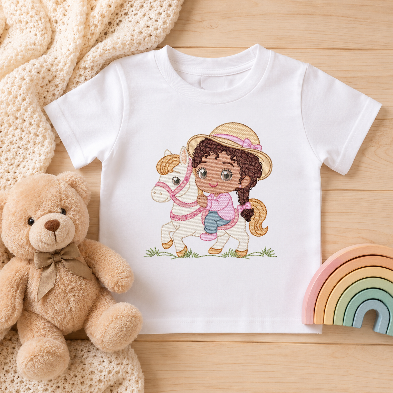 Cowgirl Embroidery Design – Baby girl Country Ranch Wrangler File (Instant Download)