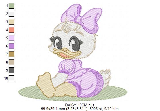 DAISY embroidery design - Minnie Mouse machine embroidery pattern - Baby Girl file - Instant digital download pes jef dst (Copy) Marcia Embroidery