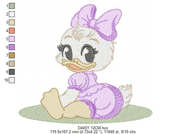 DAISY embroidery design - Minnie Mouse machine embroidery pattern - Baby Girl file - Instant digital download pes jef dst (Copy) Marcia Embroidery