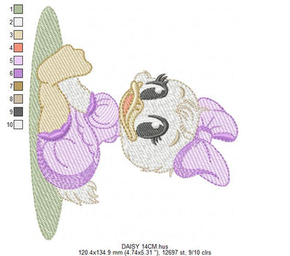 DAISY embroidery design - Minnie Mouse machine embroidery pattern - Baby Girl file - Instant digital download pes jef dst (Copy) Marcia Embroidery