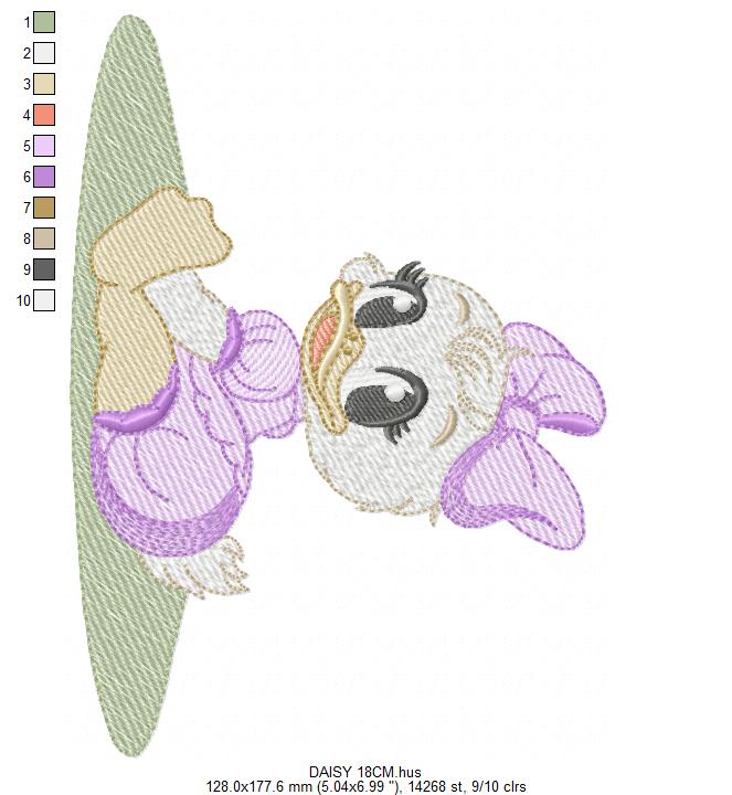 DAISY embroidery design - Minnie Mouse machine embroidery pattern - Baby Girl file - Instant digital download pes jef dst (Copy) Marcia Embroidery