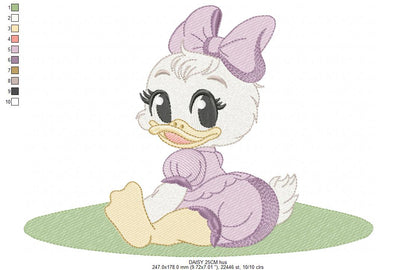 DAISY embroidery design - Minnie Mouse machine embroidery pattern - Baby Girl file - Instant digital download pes jef dst (Copy) Marcia Embroidery