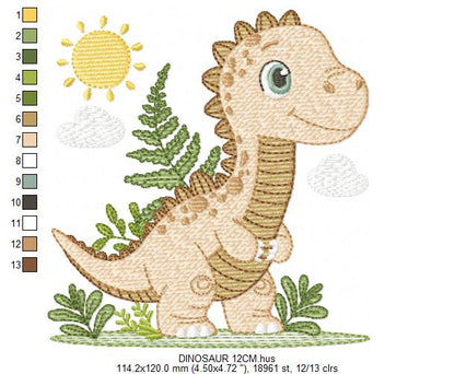Dinosaur embroidery designs - Dino embroidery design machine embroidery pattern - instant download - Tyrannosaurus embroidery file T rex pes (Copy) Marcia Embroidery