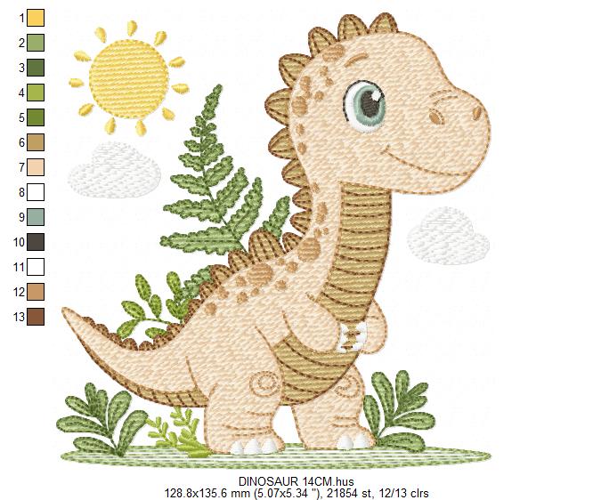 Dinosaur embroidery designs - Dino embroidery design machine embroidery pattern - instant download - Tyrannosaurus embroidery file T rex pes (Copy) Marcia Embroidery