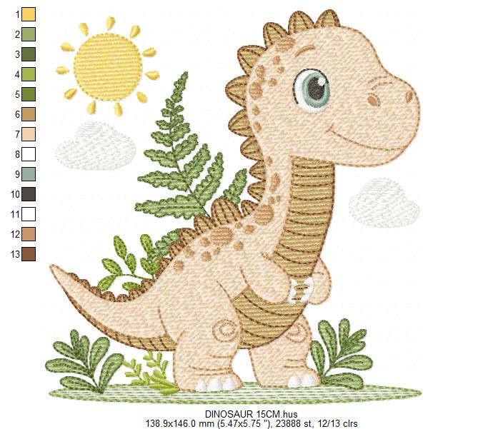 Dinosaur embroidery designs - Dino embroidery design machine embroidery pattern - instant download - Tyrannosaurus embroidery file T rex pes (Copy) Marcia Embroidery