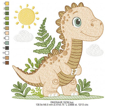 Dinosaur embroidery designs - Dino embroidery design machine embroidery pattern - instant download - Tyrannosaurus embroidery file T rex pes (Copy) Marcia Embroidery