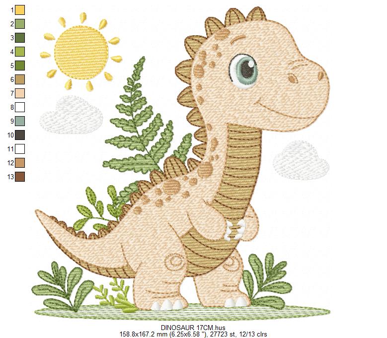 Dinosaur embroidery designs - Dino embroidery design machine embroidery pattern - instant download - Tyrannosaurus embroidery file T rex pes (Copy) Marcia Embroidery