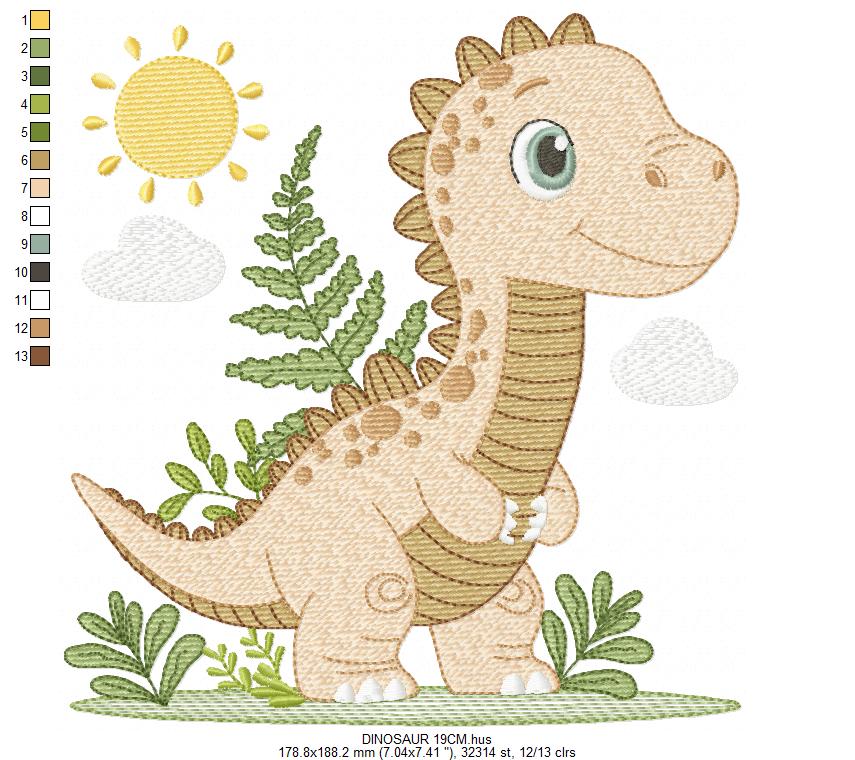 Dinosaur embroidery designs - Dino embroidery design machine embroidery pattern - instant download - Tyrannosaurus embroidery file T rex pes (Copy) Marcia Embroidery