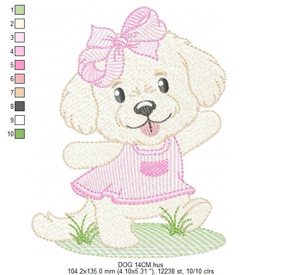 Female Dog embroidery designs - Doggie embroidery design machine embroidery pattern - Puppy embroidery - Pet embroidery - instant download (Copy) Marcia Embroidery