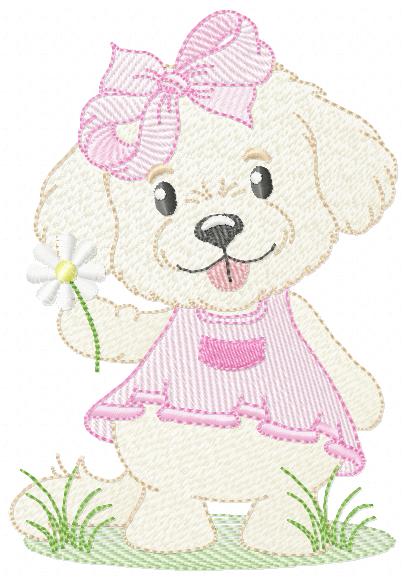 Female Dog embroidery designs - Doggie embroidery design machine embroidery pattern - Puppy embroidery - Pet embroidery - instant download (Copy) Marcia Embroidery