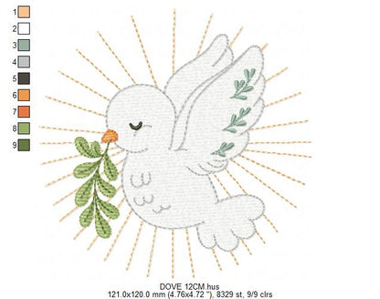 Dove embroidery designs - Holy Spirit embroidery design machine embroidery pattern - Catholic embroidery - Religious Eucharist - download (Copy) Marcia Embroidery