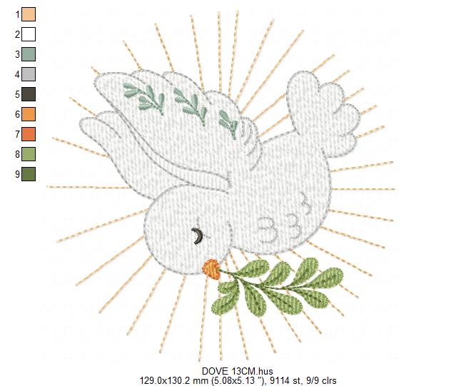 Dove embroidery designs - Holy Spirit embroidery design machine embroidery pattern - Catholic embroidery - Religious Eucharist - download (Copy) Marcia Embroidery