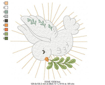 Dove embroidery designs - Holy Spirit embroidery design machine embroidery pattern - Catholic embroidery - Religious Eucharist - download (Copy) Marcia Embroidery