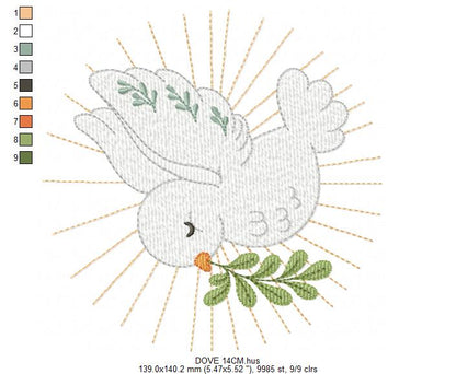 Dove embroidery designs - Holy Spirit embroidery design machine embroidery pattern - Catholic embroidery - Religious Eucharist - download (Copy) Marcia Embroidery
