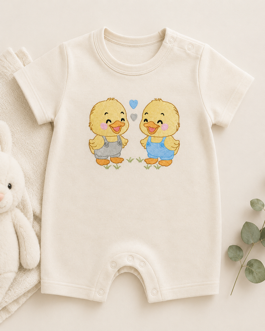 Ducks embroidery design - Lake Water Animals - Baby Boy Brothers Twins machine pattern - Instant digital download pes jef dst