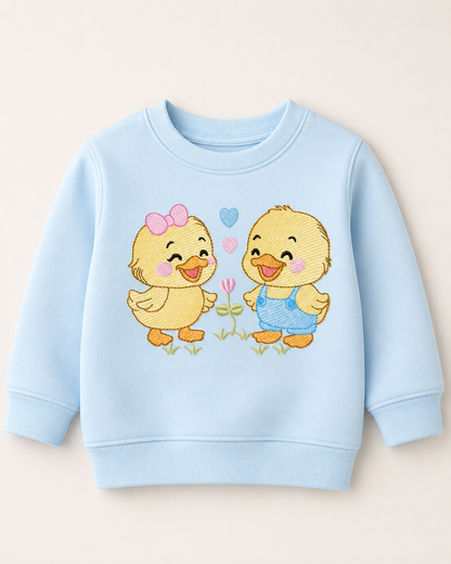 Ducks embroidery design - Lake Water Animals - Baby Boy and Girl - Sister and Brother Twins machine pattern - Instant digital download pes jef dst