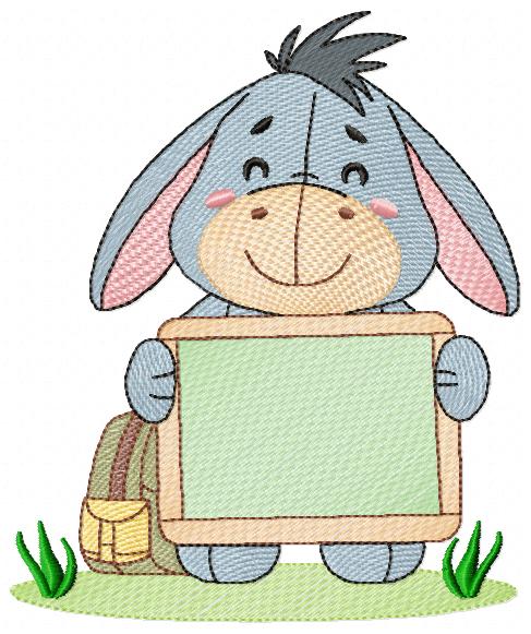 Eeyore embroidery design - Winnie the Pooh Bear Cartoon machine embroidery pattern - Baby boy and girl file - Instant digital download pes jef - Marcia Embroidery