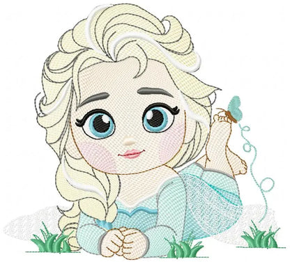 Elsa embroidery designs - Disney princess machine embroidery patterns - Baby girl file - Instant digital download pes jef dst exp hus vp3 Marcia Embroidery