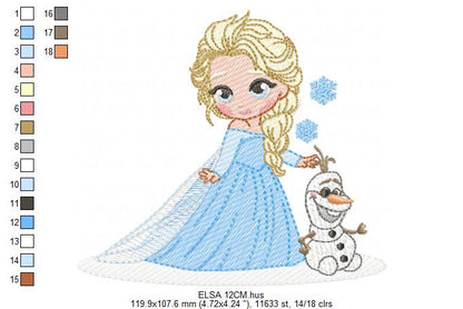 Elsa embroidery design - Disney Princess machine embroidery patterns - Instant digital download (Copy) (Copy) Marcia Embroidery