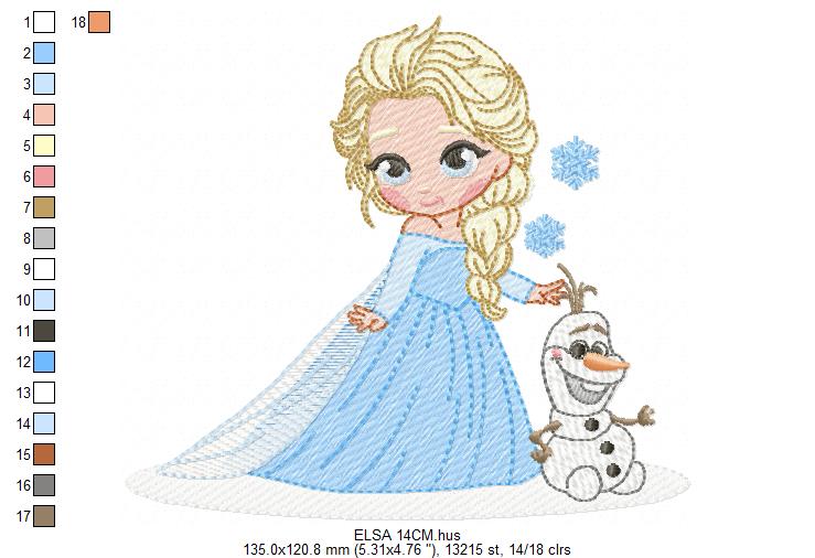 Elsa embroidery design - Disney Princess machine embroidery patterns - Instant digital download (Copy) (Copy) Marcia Embroidery