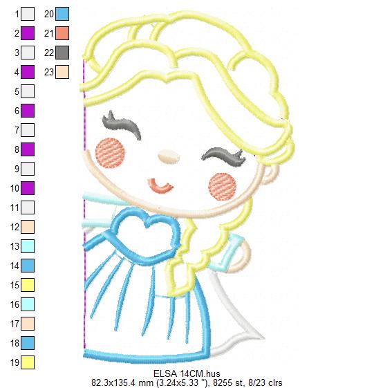 Elsa embroidery designs - Disney Princess embroidery design machine embroidery pattern - Princess applique design - Frozen embroidery file (Copy) Marcia Embroidery