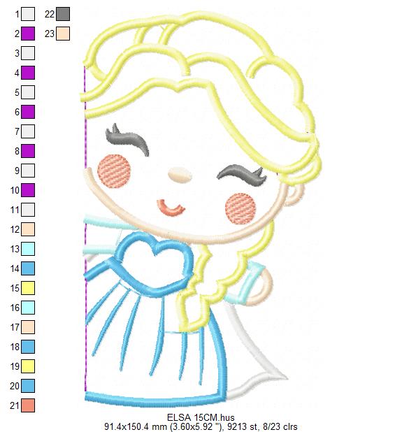 Elsa embroidery designs - Disney Princess embroidery design machine embroidery pattern - Princess applique design - Frozen embroidery file (Copy) Marcia Embroidery