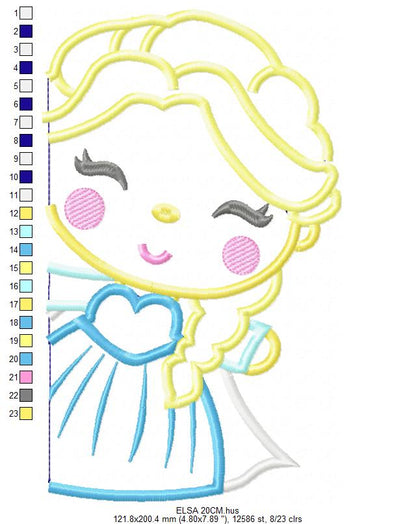 Elsa embroidery designs - Disney Princess embroidery design machine embroidery pattern - Princess applique design - Frozen embroidery file (Copy) Marcia Embroidery