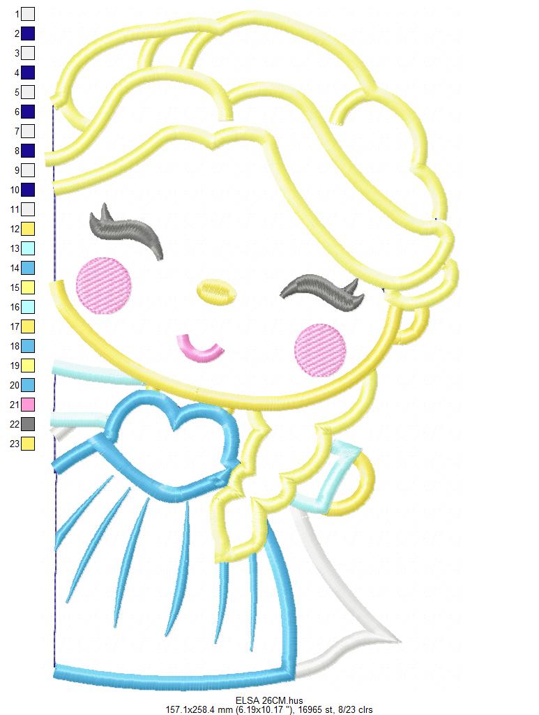 Elsa embroidery designs - Disney Princess embroidery design machine embroidery pattern - Princess applique design - Frozen embroidery file (Copy) Marcia Embroidery