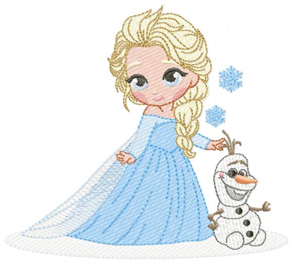 Elsa embroidery design - Disney Princess machine embroidery patterns - Instant digital download (Copy) (Copy) Marcia Embroidery